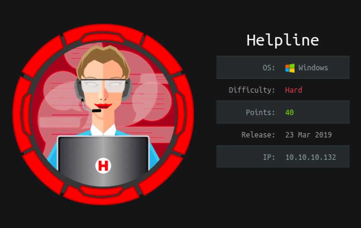 HTB - Helpline